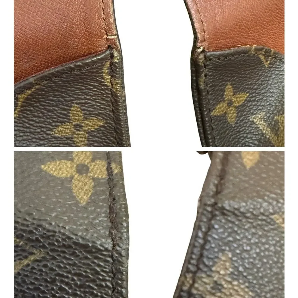 Louis Vuitton Monogram Cartouchiere Crossbody Vintage Brown Leather Shoulder Bag